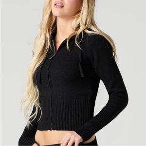 Urban Heritage Midnight Black Ribbed Jacket